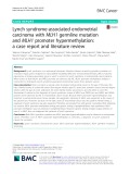Lynch syndrome-associated endometrial carcinoma with MLH1 germline mutation and MLH1 promoter hypermethylation: A case report and literature review