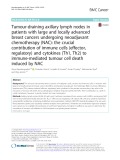 Tumour-draining axillary lymph nodes in patients with large and locally advanced breast cancers undergoing neoadjuvant chemotherapy (NAC): The crucial contribution of immune cells (effector, regulatory) and cytokines (Th1, Th2) to immune-mediated tumour cell death induced by NAC