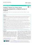 Smokers’ interest in a lung cancer screening programme: A national survey in England