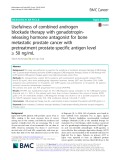 Usefulness of combined androgen blockade therapy with gonadotropinreleasing hormone antagonist for bone metastatic prostate cancer with pretreatment prostate-specific antigen level ≥ 50 ng/mL
