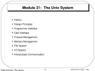 Lecture Operating system concepts - Module 21: The Unix system