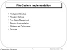 Lecture Operating system concepts - Module 11: File-System Implementation