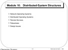 Lecture Operating system concepts - Module 16: Distributed system structures