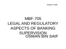 Lecture Legal and regulatory aspects of banking supervision – Chapter 9