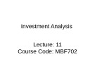 Lecture Investment analysis & portfolio management - Chapter 11