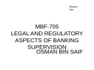 Lecture Legal and regulatory aspects of banking supervision – Chapter 2