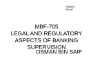 Lecture Legal and regulatory aspects of banking supervision – Chapter 8