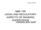 Lecture Legal and regulatory aspects of banking supervision – Chapter 15