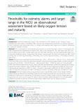 Thresholds for oximetry alarms and target range in the NICU: An observational assessment based on likely oxygen tension and maturity