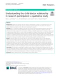 Understanding the child-doctor relationship in research participation: A qualitative study