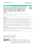 Measuring early childhood development with The Early Human Capability Index (eHCI): A reliability and validity study in China