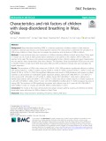 Characteristics and risk factors of children with sleep-disordered breathing in Wuxi, China