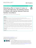 Modulating effect of vitamin D status on serum anti-adenovirus 36 antibody amount in children with obesity: National Food and Nutrition Surveillance