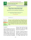 Attitude of farmers towards organic farming in jabalpur district of Madhya Pradesh, India