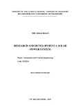 Phd thesis summary: Research and development a solar power system