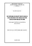 Tóm tắt luận án Tiến sĩ Khoa học Giáo dục: Phát triển năng lực giải quyết vấn đề và sáng tạo cho học sinh vùng Tây Bắc trong dạy học phần hóa học phi kim trung học phổ thông