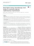 Renal failure during chemotherapy: Renal biopsy for assessing subacute nephrotoxicity of pemetrexed