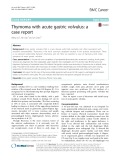 Thymoma with acute gastric volvulus: A case report