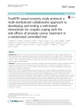 TrueNTH sexual recovery study protocol: A multi-institutional collaborative approach to developing and testing a web-based intervention for couples coping with the side-effects of prostate cancer treatment in a randomized controlled trial