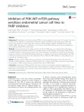 Inhibition of PI3K-AKT-mTOR pathway sensitizes endometrial cancer cell lines to PARP inhibitors