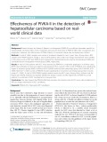 Effectiveness of PIVKA-II in the detection of hepatocellular carcinoma based on realworld clinical data