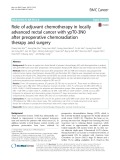 Role of adjuvant chemotherapy in locally advanced rectal cancer with ypT0-3N0 after preoperative chemoradiation therapy and surgery