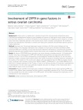 Involvement of DPP9 in gene fusions in serous ovarian carcinoma