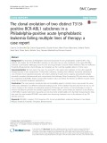 The clonal evolution of two distinct T315Ipositive BCR-ABL1 subclones in a Philadelphia-positive acute lymphoblastic leukemia failing multiple lines of therapy: A case report