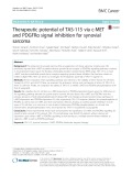 Therapeutic potential of TAS-115 via c-MET and PDGFRα signal inhibition for synovial sarcoma
