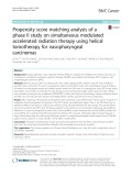 Propensity score matching analysis of a phase II study on simultaneous modulated accelerated radiation therapy using helical tomotherapy for nasopharyngeal carcinomas