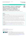 Oral intermittent vitamin D substitution: Influence of pharmaceutical form and dosage frequency on medication adherence: A randomized clinical trial