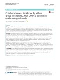 Childhood cancer incidence by ethnic group in England, 2001–2007: A descriptive epidemiological study