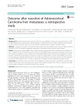 Outcome after resection of Adrenocortical Carcinoma liver metastases: A retrospective study