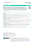 Effect of food on the pharmacokinetics of omeprazole, pantoprazole and rabeprazole