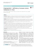 Angiopoietin-1 deficiency increases tumor metastasis in mice