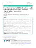 Oncolytic vaccinia virus GLV-1h68 exhibits profound antitumoral activities in cell lines originating from neuroendocrine neoplasms