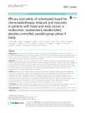Efficacy and safety of rebamipide liquid for chemoradiotherapy-induced oral mucositis in patients with head and neck cancer: A multicenter, randomized, double-blind, placebo-controlled, parallel-group phase II study