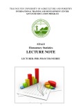 Lecture note Elementary Statistics - PHD. Pham Thanh Hieu