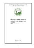 Đề cương chi tiết học phần: Gis và viễn thám nâng cao