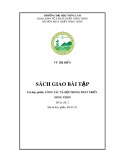 Sách giao bài tập - Học phần: Công tác xã hội trong phát triển nông thôn