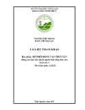 Tài liệu tham khảo học phần: Mô phôi động vật thuỷ sản (Dùng cho sinh viên chuyên ngành Nuôi trồng thủy sản)