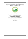 Đề cương chi tiết học phần: Sinh học phân tử (Dành cho sinh viên Khoa CNSH-CNTP)