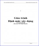 Giáo trình Định mức xây dựng