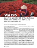 Vai trò của làng nghề thủ công truyền thống trong định hướng phát triển Hà Nội năm 2030, tầm nhìn 2050