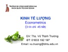 Bài giảng Kinh tế lượng: Chương 1 - ThS. Vũ Thịnh Trường