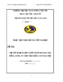 Tiểu luận môn Kinh tế vận tải và du lịch: Lập kế hoạch sản xuất kinh doanh cho tổng Công ty Vận tải thủy - CTCP Hà Nội