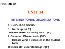 Bài giảng Tiếng Anh 12 - Unit 14: International organizations (Language focus)