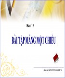 Bài giảng Tin học 11 - Bài 13: Bài tập mảng một chiều