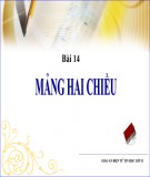 Bài giảng Tin học 11 - Bài 14: Mảng hai chiều