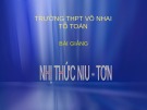 Bài giảng Đại số và Giải tích 11 - Bài 3: Nhị thức Niu-tơn